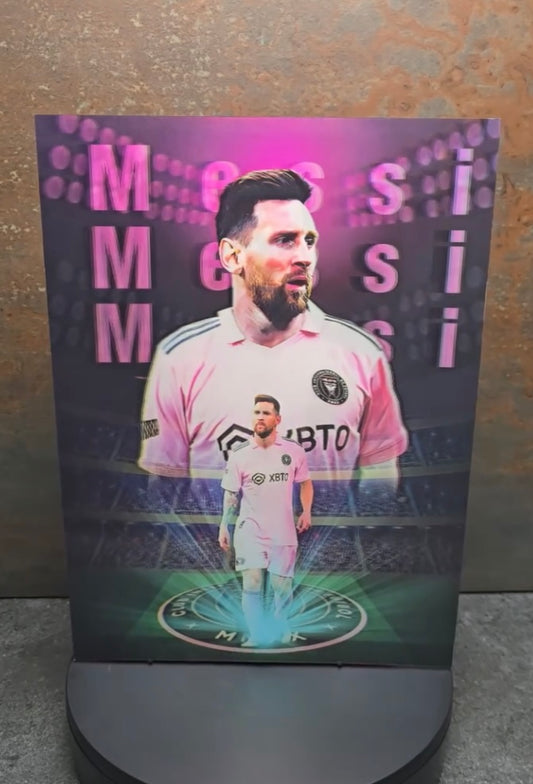 Lionel Messi Inter Miami CF - 3D Lentikularbild mit 3 Motiven