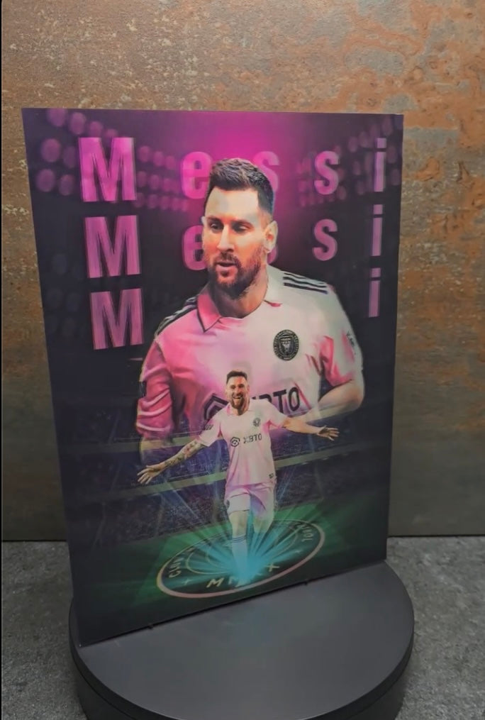 Lionel Messi Inter Miami CF - 3D Lentikularbild mit 3 Motiven