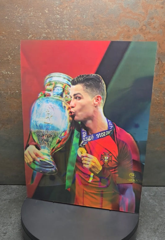 Cristiano Ronaldo Trophäen - 3D Lentikularbild mit 3 Motiven