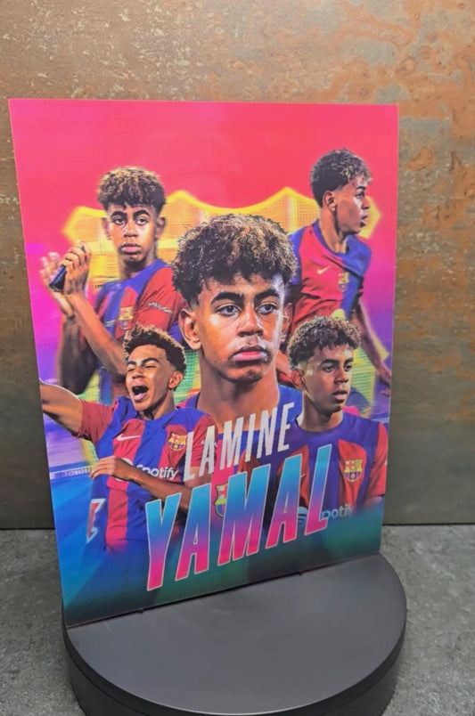 Lamine Yamal Montage - 3D Lentikularbild mit 3 Motiven