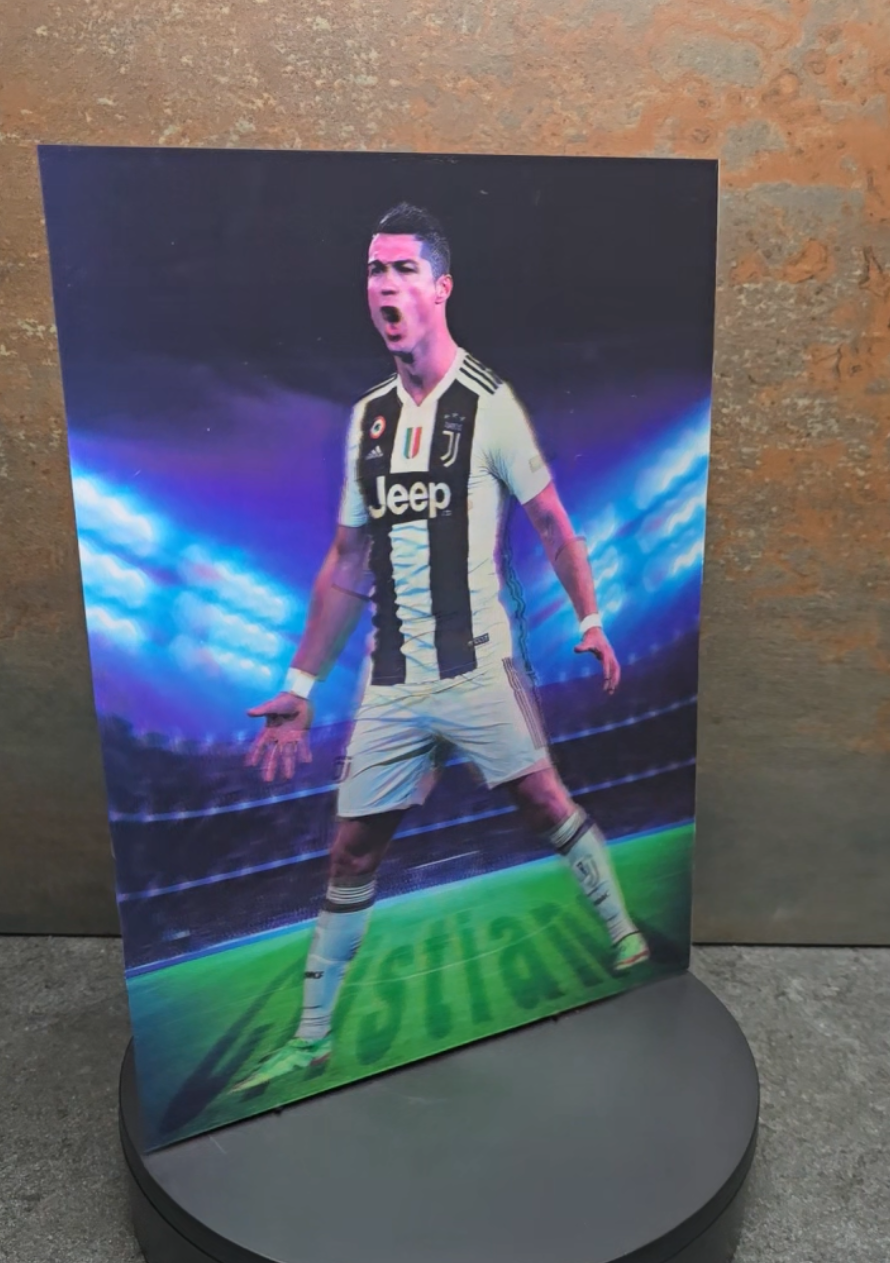 Cristiano Ronaldo SIUUU - 3D Lentikularbild mit 4 Motiven