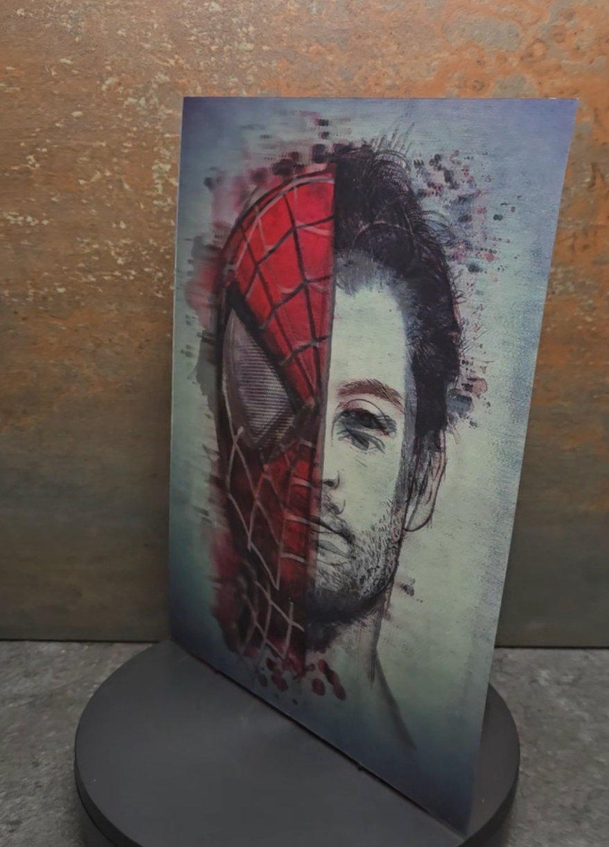 Spider-Man 3 Actors Half Face Half Mask - 3D Lentikularbild mit 3 Motiven