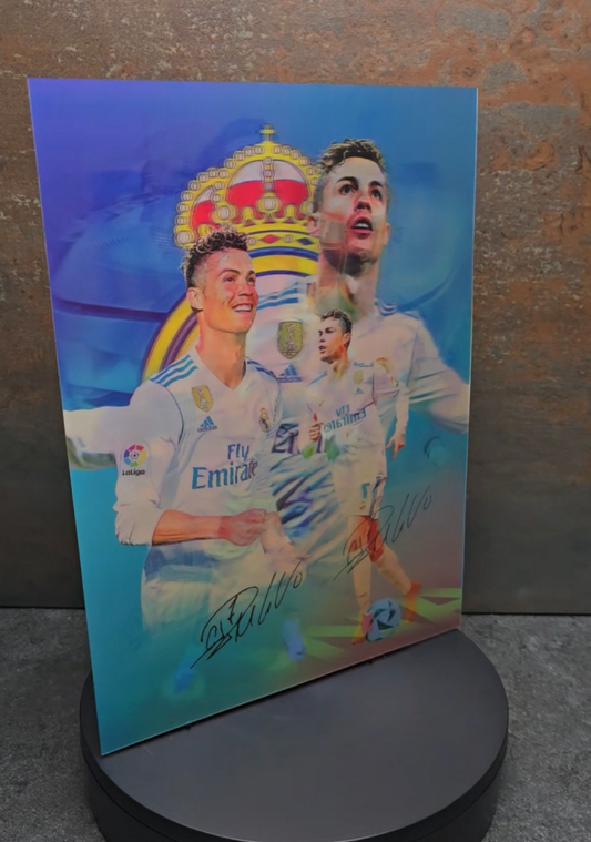 Cristiano Ronaldo Montage - 3D Lentikularbild mit 3 Motiven