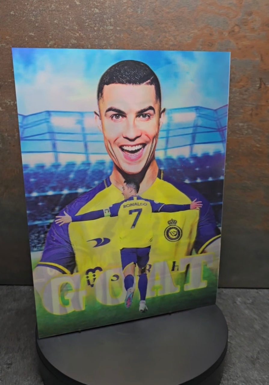 Cristiano Ronaldo Al-Nassr - 3D Lentikularbild mit 3 Motiven