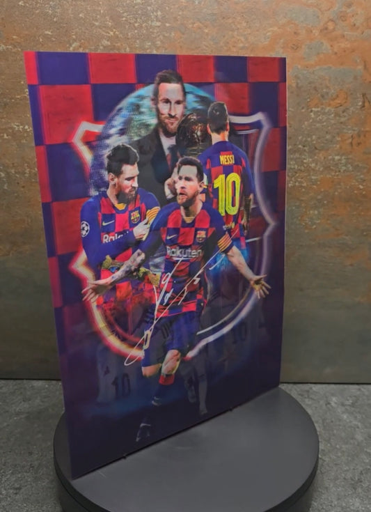 Lionel Messi Weltmeister Montage - 3D Lentikularbild mit 3 Motiven
