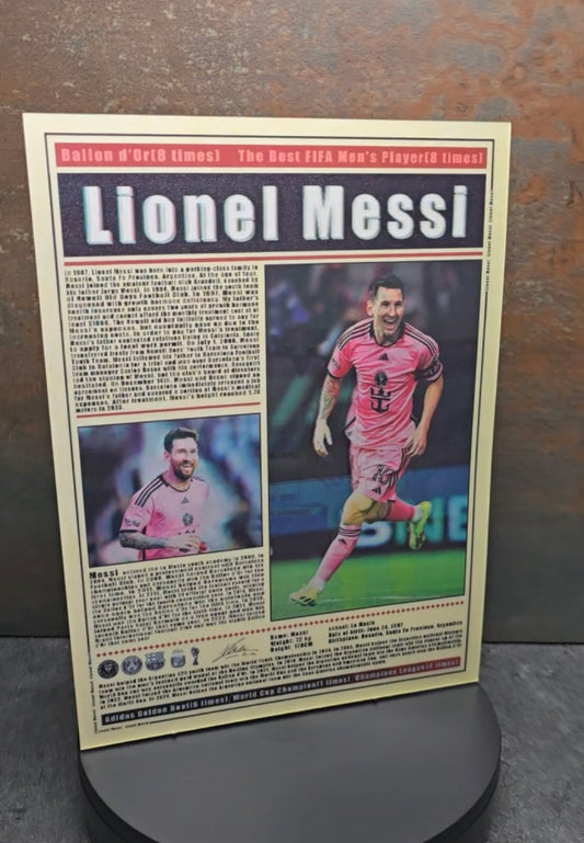 Lionel Messi Magazin Cover - 3D Lentikularbild mit 3 Motiven
