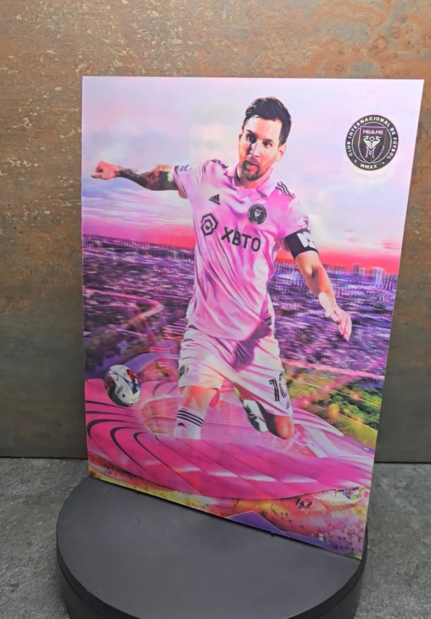 Lionel Messi PSG - 3D Lentikularbild mit 3 Motiven