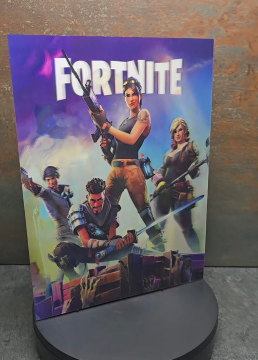 Fortnite Montage - 3D Lentikularbild mit 3 Motiven