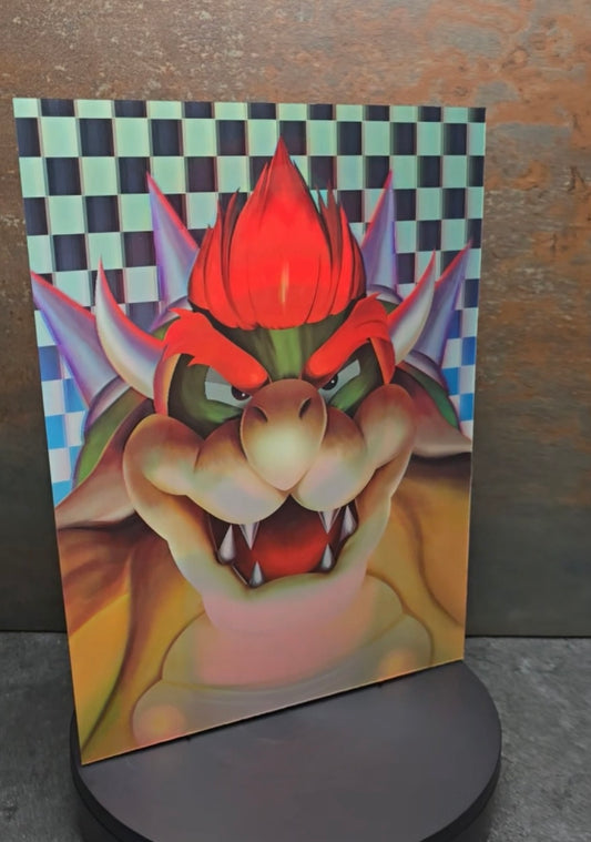 Super Mario & Bowser - 3D Lentikularbild mit 2 Motiven
