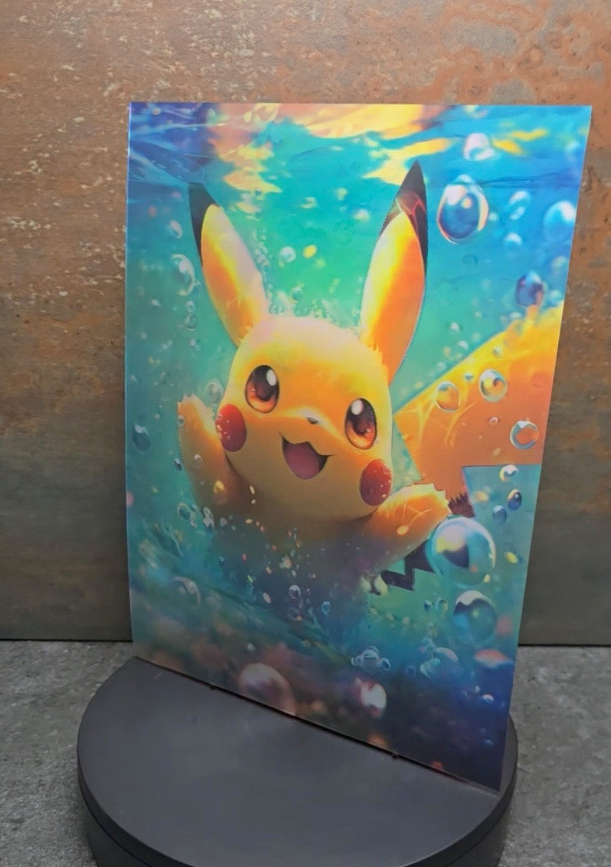Pikachu - 3D Lentikularbild mit 3 Motiven