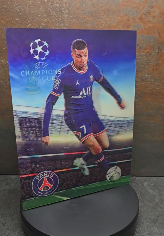 Kylian Mbappé - 3D Lentikularbild mit 3 Motiven