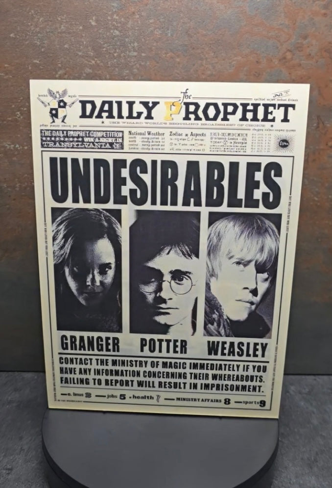 Harry Potter Daily Prophet Newspaper - 3D Lentikularbild mit 3 Motiven