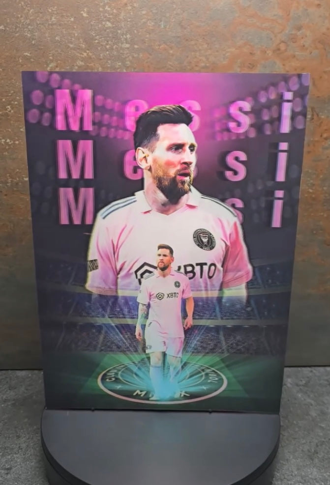 Lionel Messi Inter Miami CF - 3D Lentikularbild mit 3 Motiven