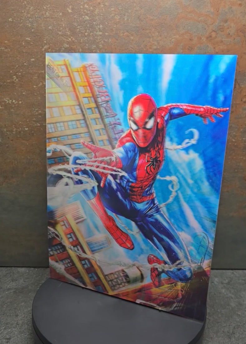 Spider-Man & Spider-Gwen Action Scenes - 3D Lentikularbild mit 3 Motiven