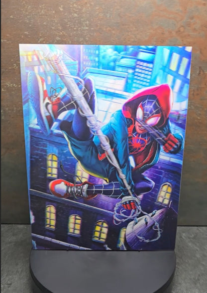 Spider-Man & Spider-Gwen Action Scenes - 3D Lentikularbild mit 3 Motiven