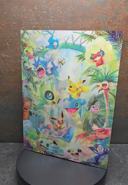 Pokémon Paradise Welten - 3D Lentikularbild mit 3 Motiven
