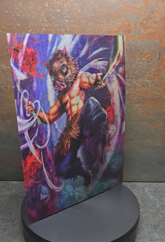 Demon Slayer Trio - 3D Lentikularbild mit 3 Motiven