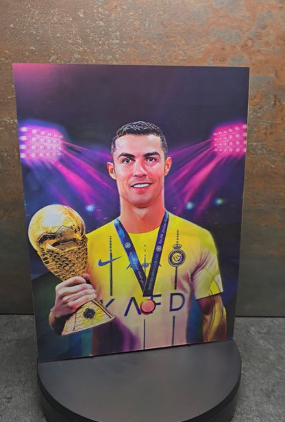 Cristiano Ronaldo Trophäen - 3D Lentikularbild mit 3 Motiven