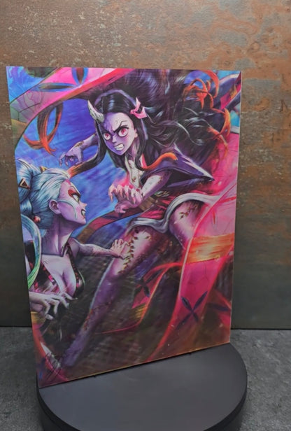 Demon Slayer Hashira & Nezuko - 3D Lentikularbild mit 3 Motiven