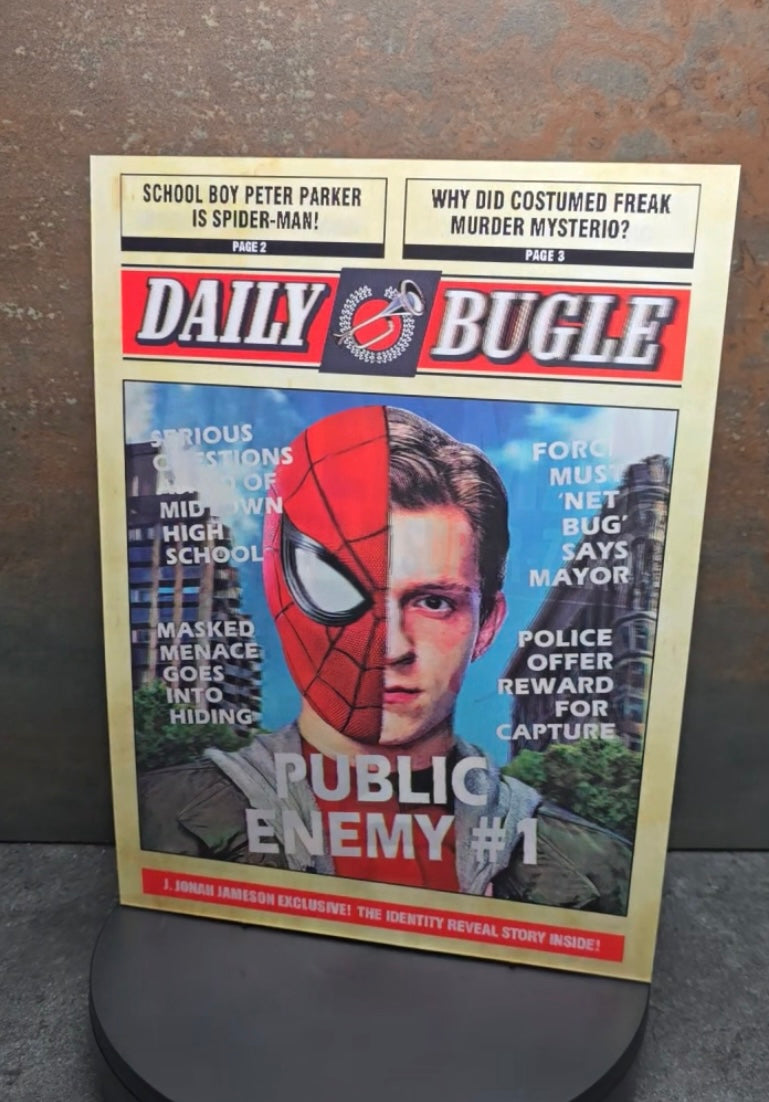 Spider-Man Daily Bugle Newspaper - 3D Lentikularbild mit 3 Motiven