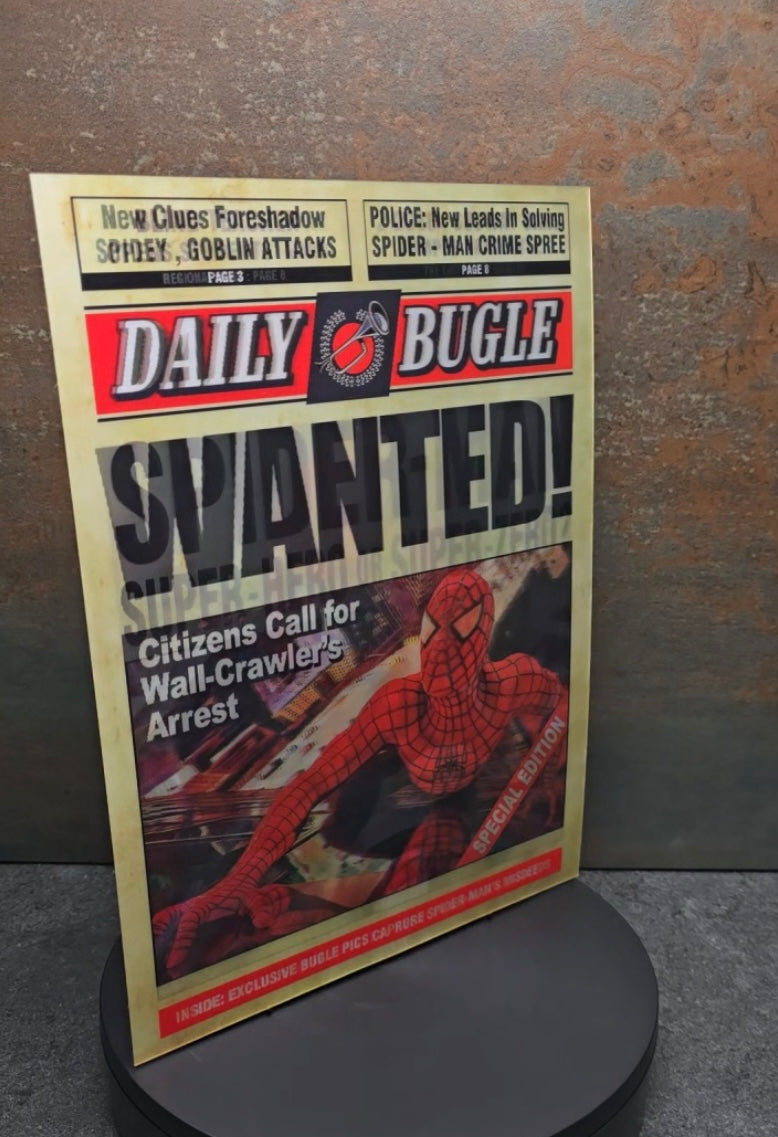 Spider-Man Daily Bugle Newspaper - 3D Lentikularbild mit 3 Motiven