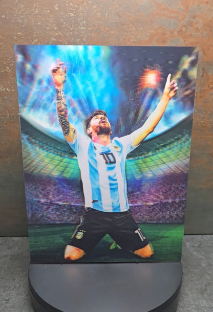 Lionel Messi Torjubel - 3D Lentikularbild mit 4 Motiven