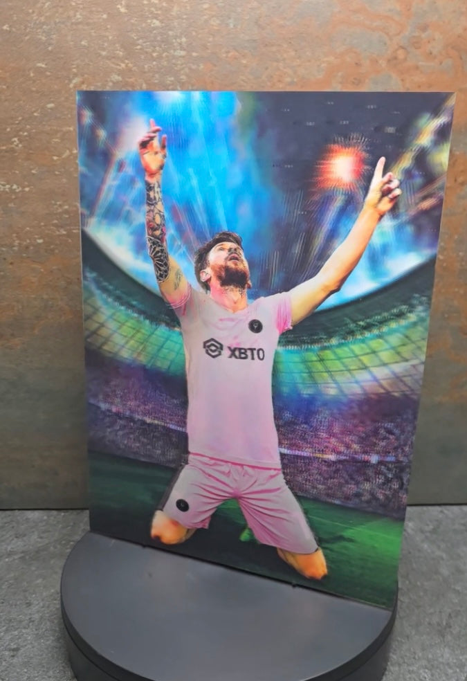 Lionel Messi Torjubel - 3D Lentikularbild mit 4 Motiven