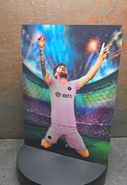 Lionel Messi Torjubel - 3D Lentikularbild mit 4 Motiven