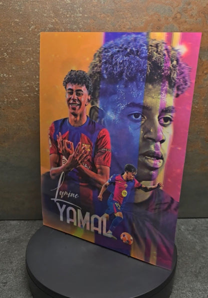 Lamine Yamal Montage - 3D Lentikularbild mit 3 Motiven