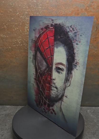 Spider-Man 3 Actors Half Face Half Mask - 3D Lentikularbild mit 3 Motiven