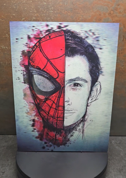 Spider-Man 3 Actors Half Face Half Mask - 3D Lentikularbild mit 3 Motiven