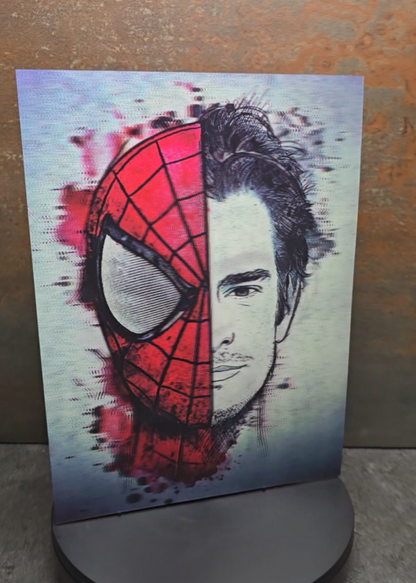 Spider-Man 3 Actors Half Face Half Mask - 3D Lentikularbild mit 3 Motiven