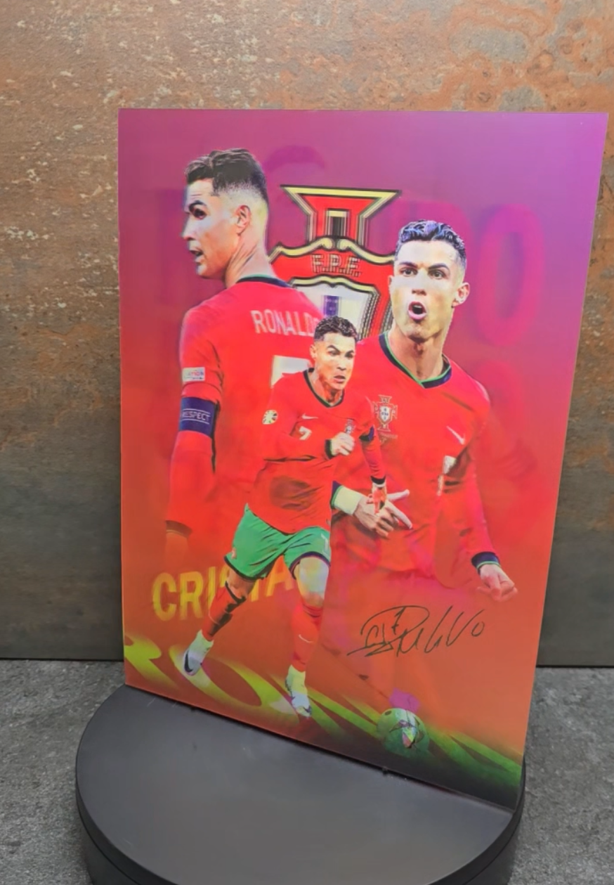Cristiano Ronaldo Montage - 3D Lentikularbild mit 3 Motiven