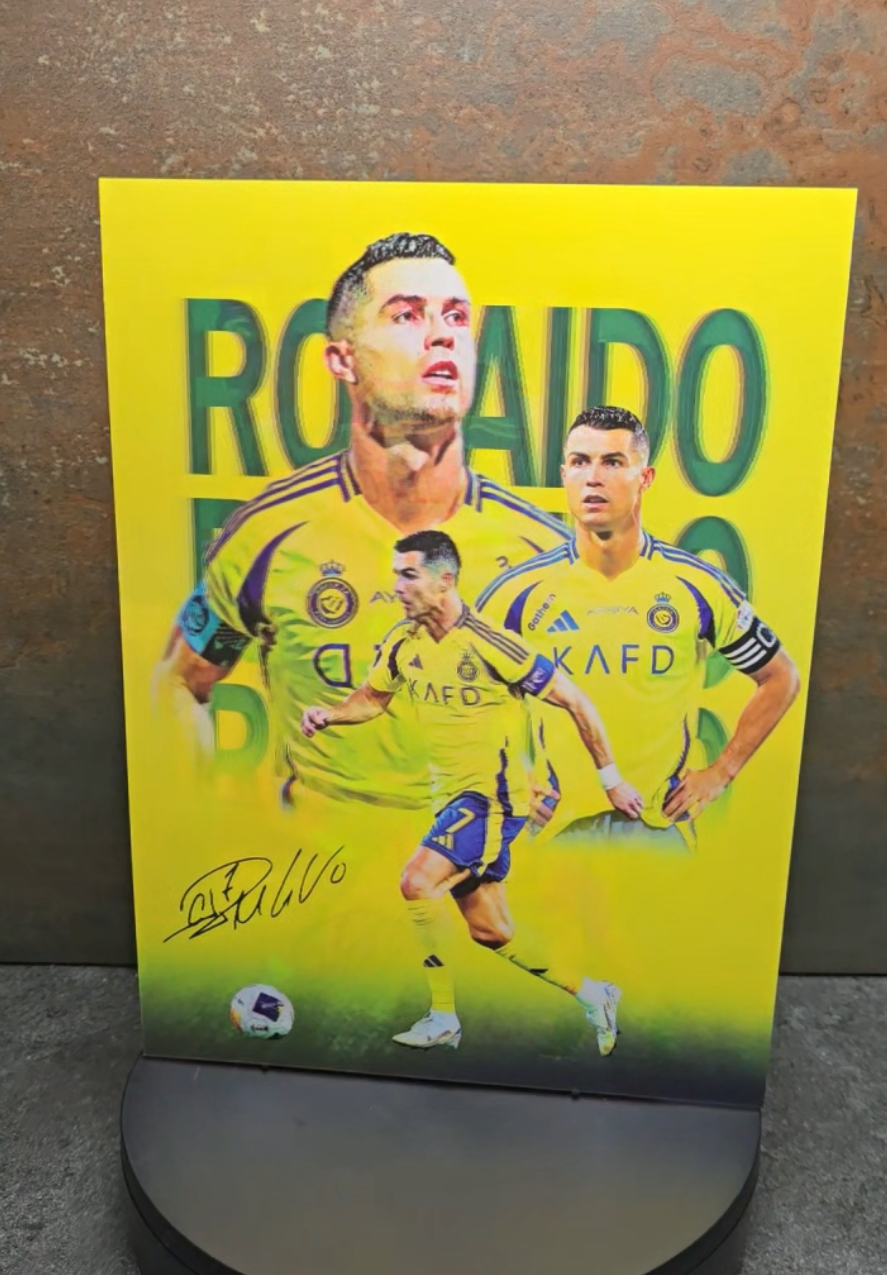 Cristiano Ronaldo Montage - 3D Lentikularbild mit 3 Motiven