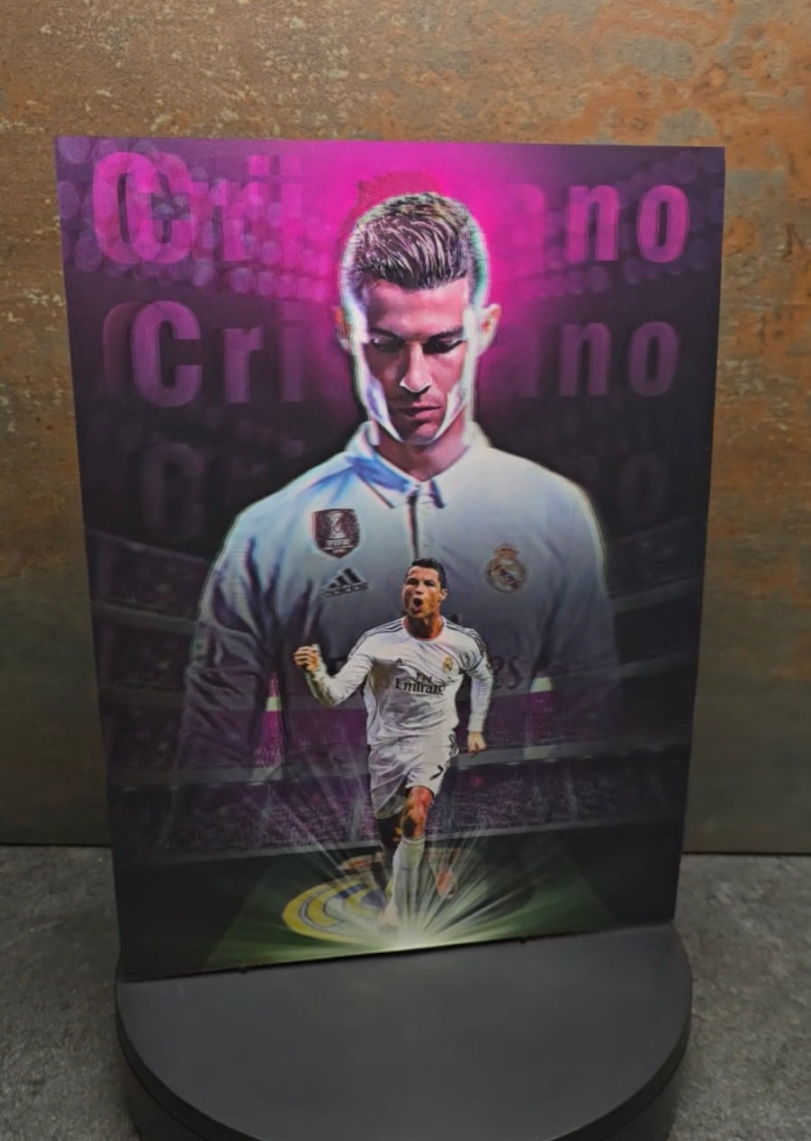 Cristiano Ronaldo Real Madrid - 3D Lentikularbild mit 3 Motiven