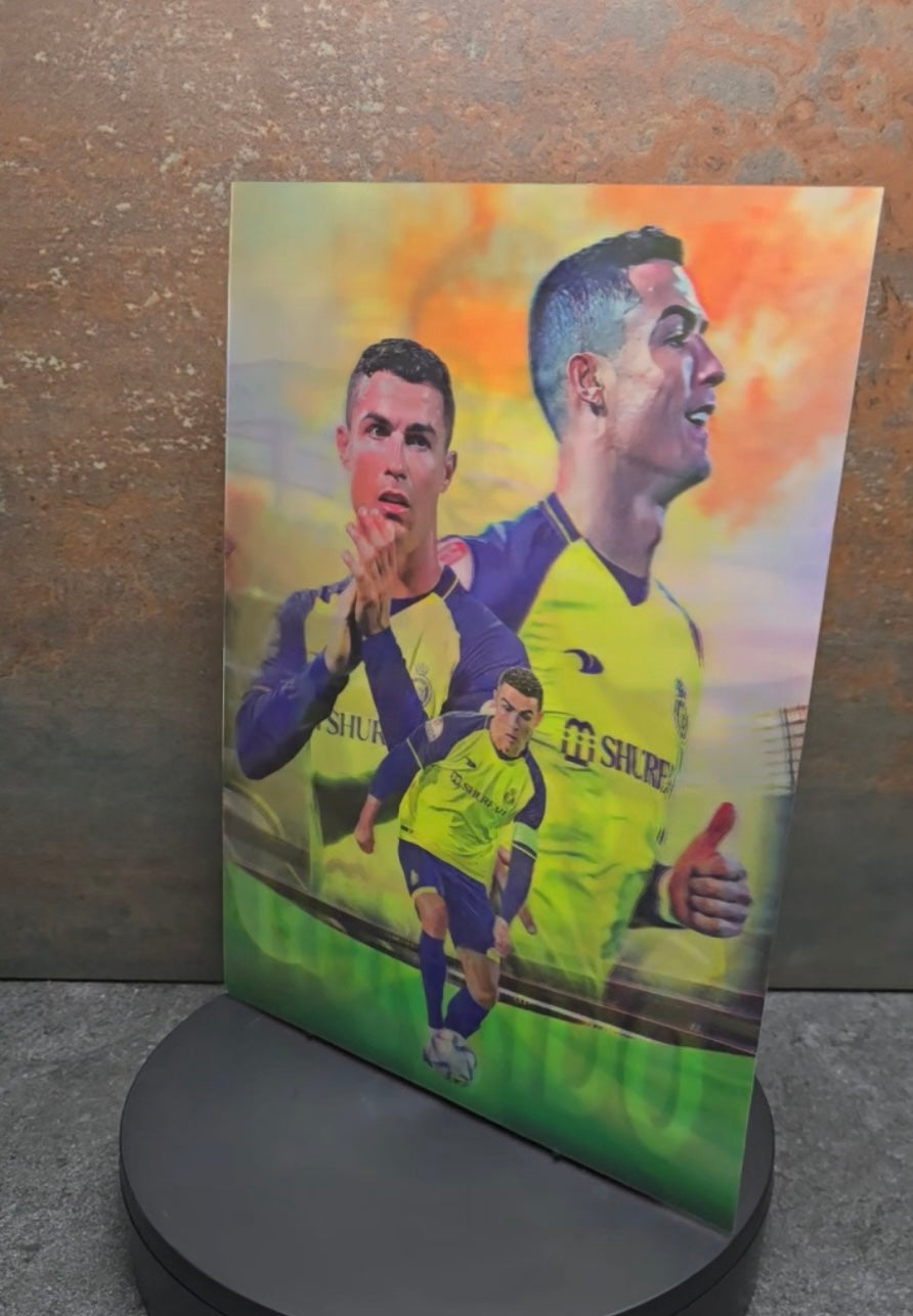 Cristiano Ronaldo Al-Nassr - 3D Lentikularbild mit 3 Motiven