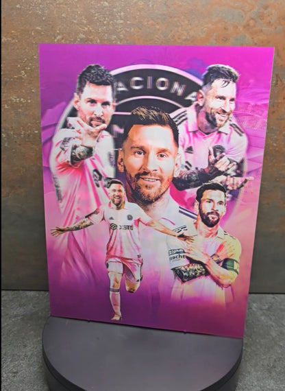 Lionel Messi Weltmeister Montage - 3D Lentikularbild mit 3 Motiven