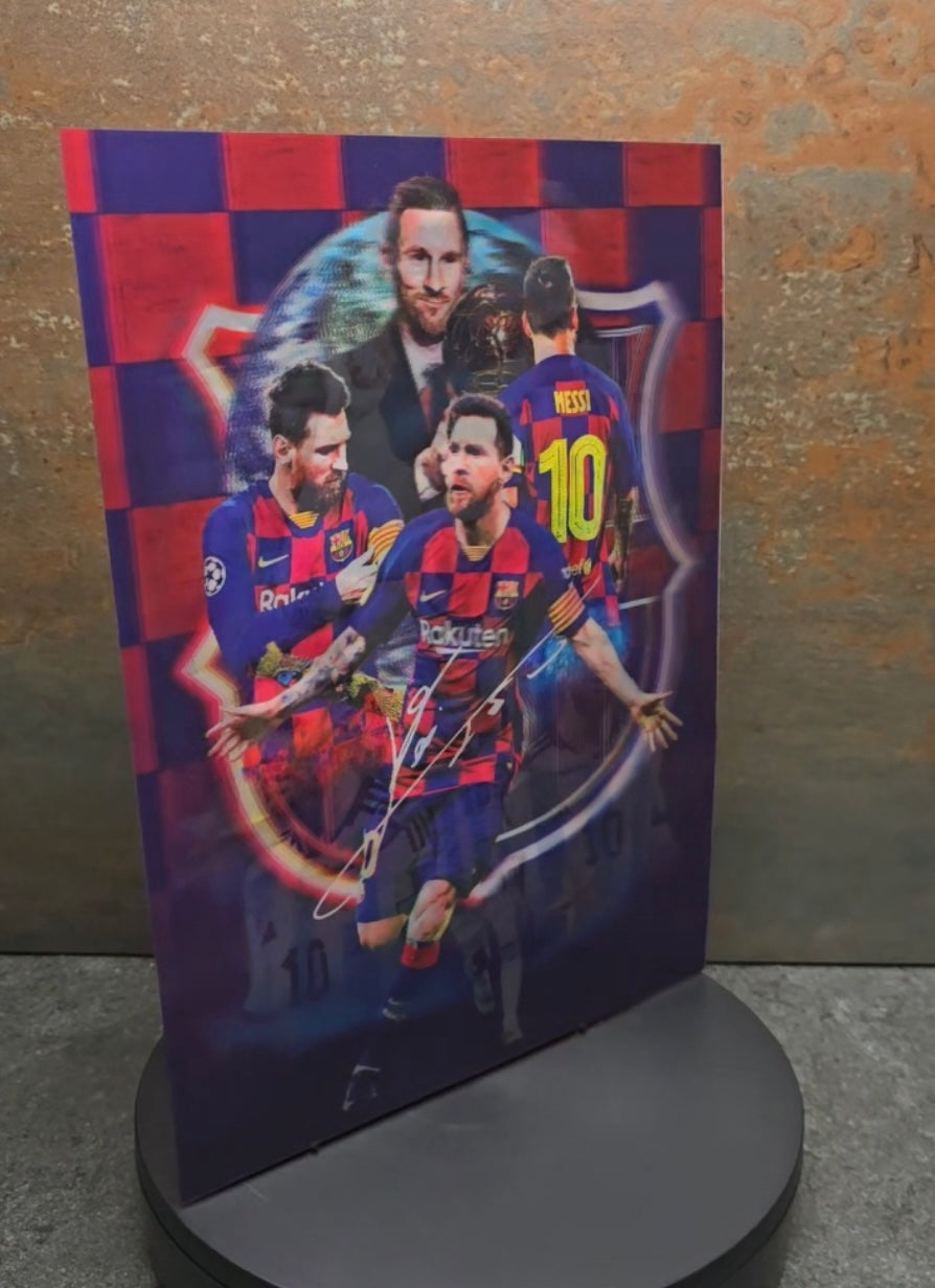 Lionel Messi Weltmeister Montage - 3D Lentikularbild mit 3 Motiven