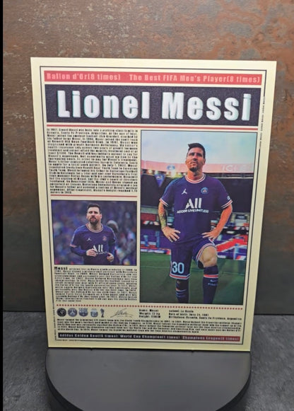 Lionel Messi Magazin Cover - 3D Lentikularbild mit 3 Motiven