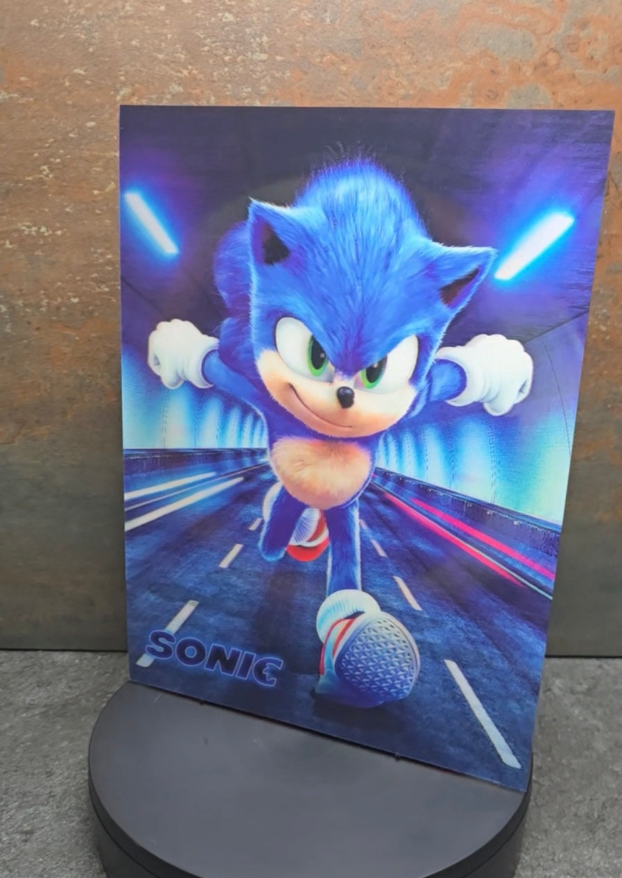 Sonic the Hedgehog - 3D Lentikularbild mit 2 Motiven