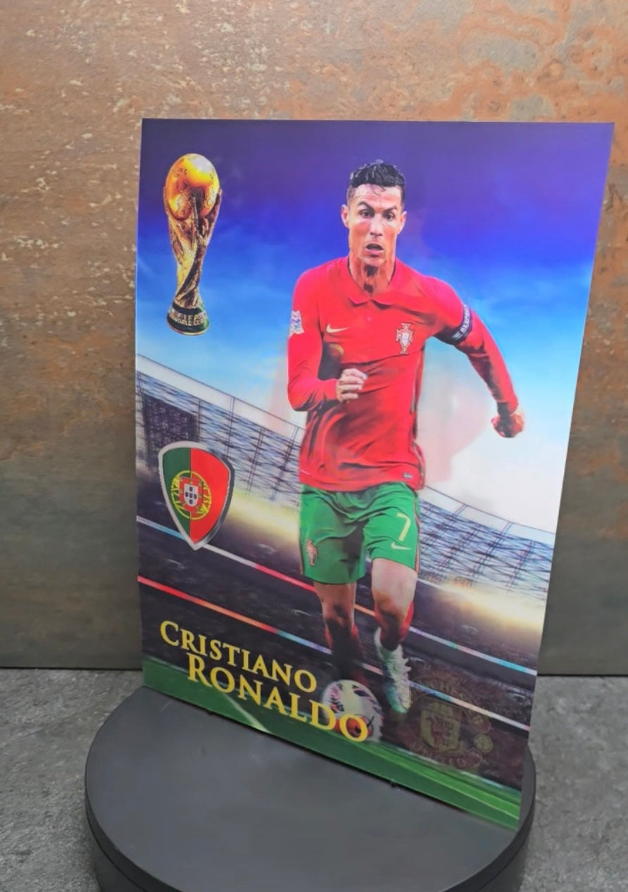 Cristiano Ronaldo Portugal - 3D Lentikularbild mit 3 Motiven