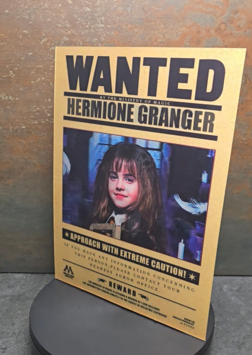 Harry Potter Wanted Posters 3 Hauptcharaktere - 3D Lentikularbild mit 3 Motiven
