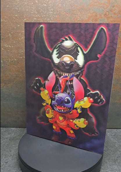 Stitch Transformationen - 3D Lentikularbild mit 3 Motiven