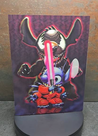 Stitch Transformationen - 3D Lentikularbild mit 3 Motiven