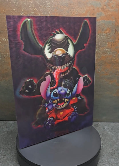 Stitch Transformationen - 3D Lentikularbild mit 3 Motiven