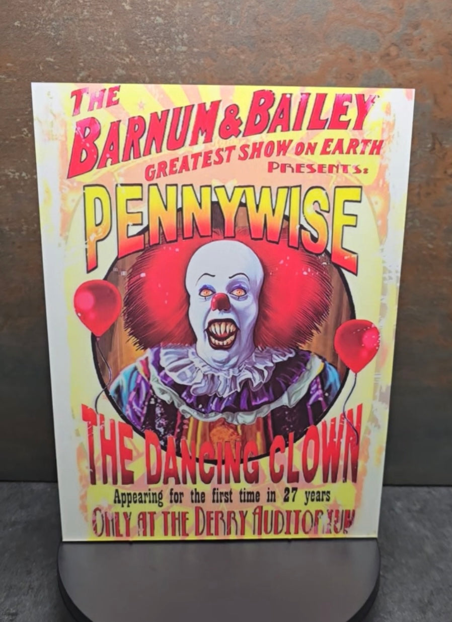 Pennywise IT Circus Poster - 3D Lentikularbild mit 2 Motiven