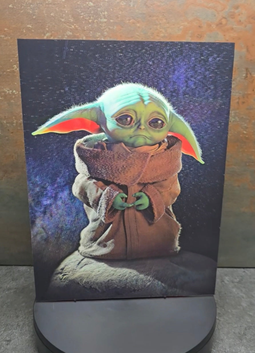 Baby Yoda Grogu - 3D Lentikularbild mit 2 Motiven