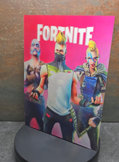 Fortnite Montage - 3D Lentikularbild mit 3 Motiven