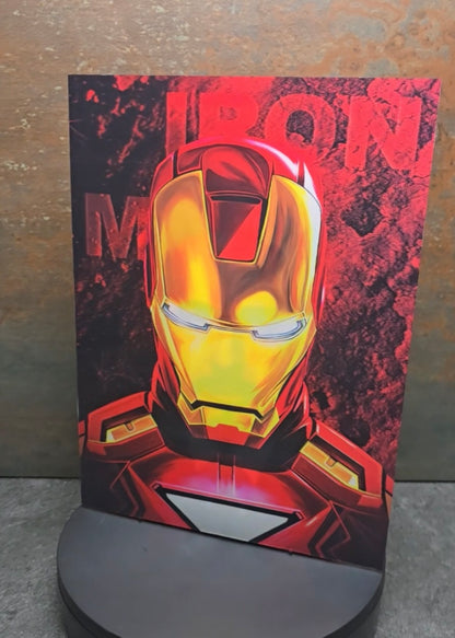 Iron Man Tony Stark & Helmet - 3D Lentikularbild mit 2 Motiven