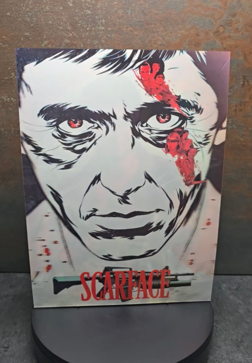Scarface Tony Montana - 3D Lentikularbild mit 3 Motiven